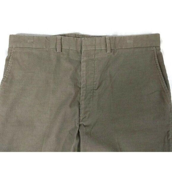 Lands End Corduroy Pants Mens 36 Brown Flat Front Thin Wale Classic Normcore - Picture 4 of 6